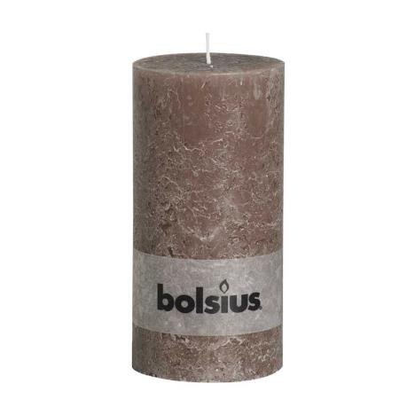 Bolsius Taupe Rustic Pillar 20cm x 10cm  £11.69