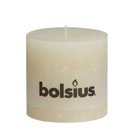 Bolsius Ivory Rustic Pillar 10cm x 10cm  £7.64