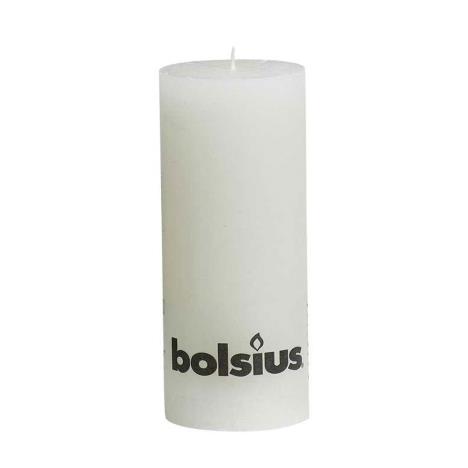 Bolsius White Rustic Pillar 19cm x 7cm  £6.29