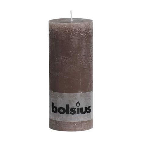 Bolsius Taupe Rustic Pillar 19cm x 7cm  £6.29