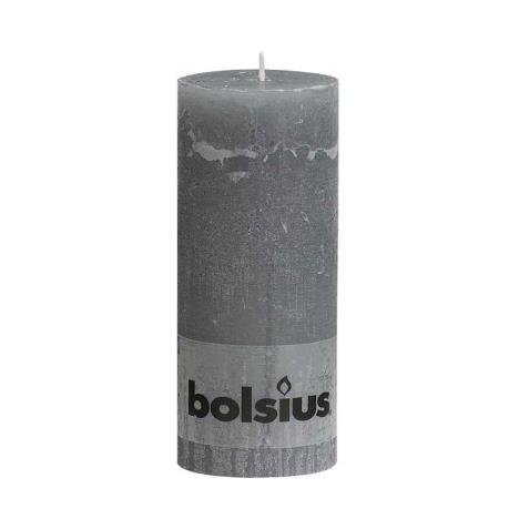 Bolsius Light Grey Rustic Pillar 19cm x 7cm  £6.29