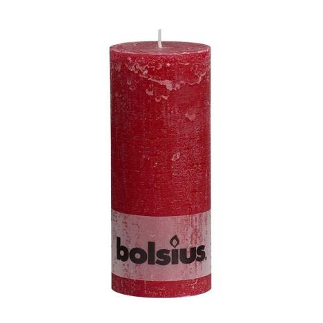 Bolsius Wine Red Rustic Pillar 19cm x 7cm  £6.29