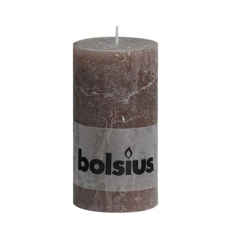 Bolsius Taupe Rustic Pillar 13cm x 7cm  £4.49