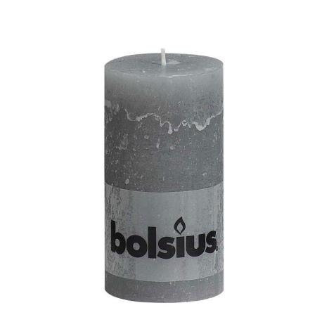 Bolsius Light Grey Rustic Pillar 13cm x 7cm  £4.49