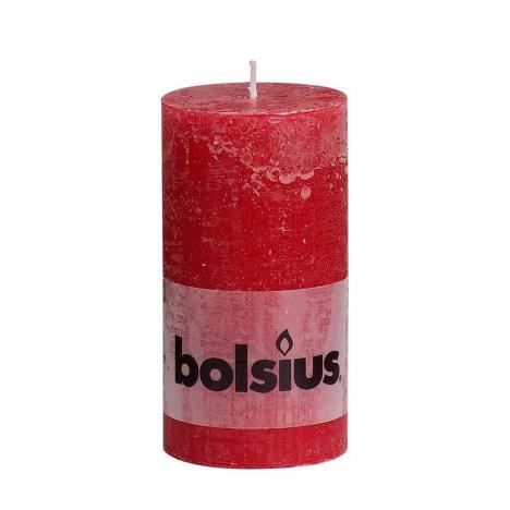 Bolsius Wine Red Rustic Pillar 13cm x 7cm  £4.49