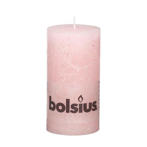 Bolsius Pastel Pink Rustic Pillar 13cm x 7cm  £4.49