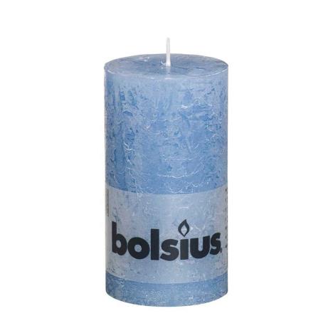 Bolsius Jeans Blue Rustic Pillar 13cm x 7cm  £4.49