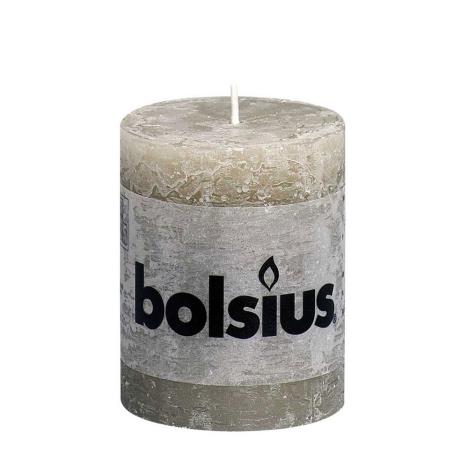 Bolsius Slate Grey Pillar Candle 8cm x 7cm  £2.69