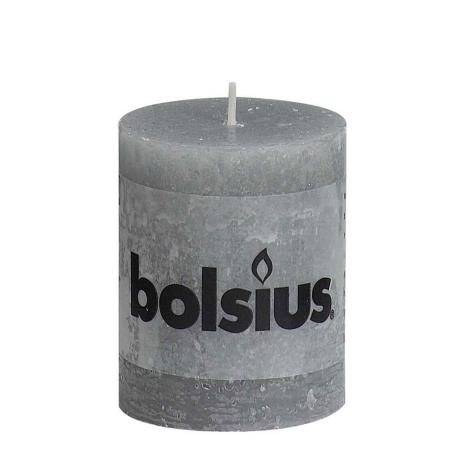 Bolsius Light Grey Pillar Candle 8cm x 7cm  £2.69