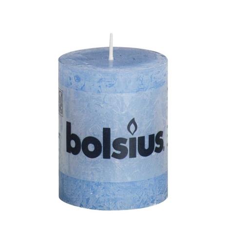 Bolsius Jeans Blue Pillar Candle 8cm x 7cm  £2.69