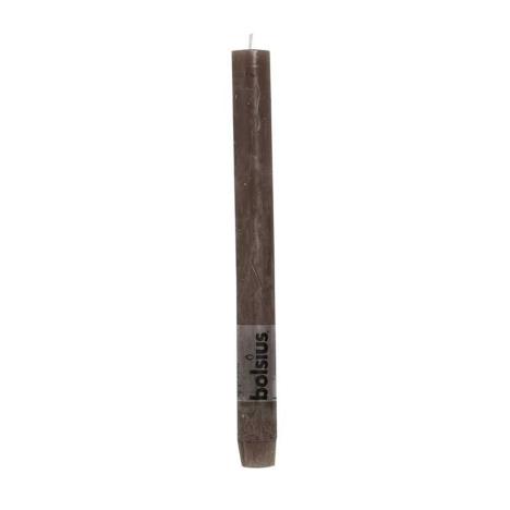 Bolsius Taupe Rustic Baton Candle 27cm  £1.79