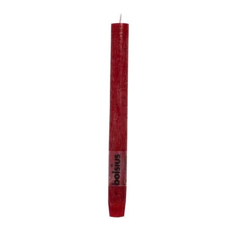 Bolsius Wine Red Rustic Baton Candle 27cm  £1.79