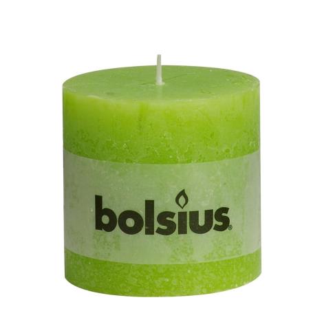 Bolsius Lime Rustic Pillar Candle 10cm x 10cm  £7.64