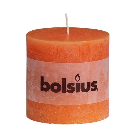 Bolsius Orange Rustic Pillar Candle 10cm x 10cm  £7.64