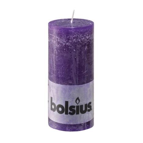 Bolsius Purple Rustic Pillar Candle 19cm x 7cm  £6.22