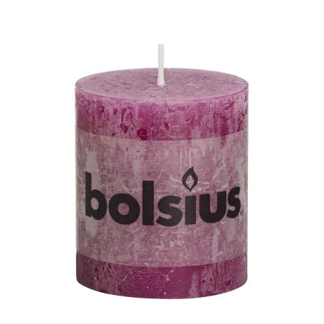 Bolsius Cyclamen Rustic Pillar Candle 8cm x 7cm  £2.60