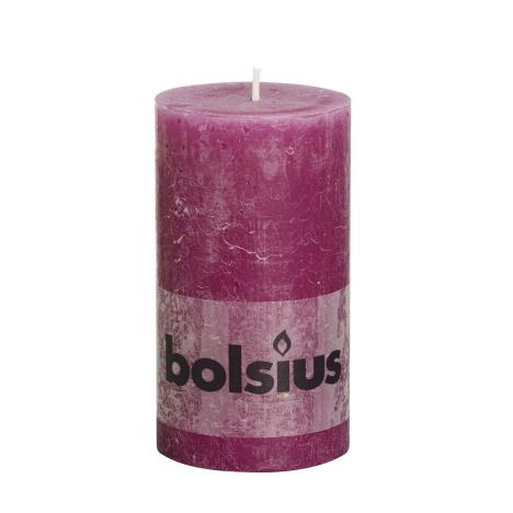 Bolsius Cyclamen Rustic Pillar Candle 13cm x 7cm  £4.49