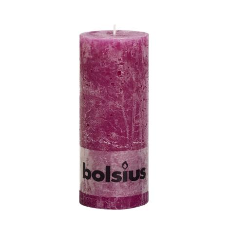 Bolsius Cyclamen Rustic Pillar Candle 19cm x 7cm  £6.29