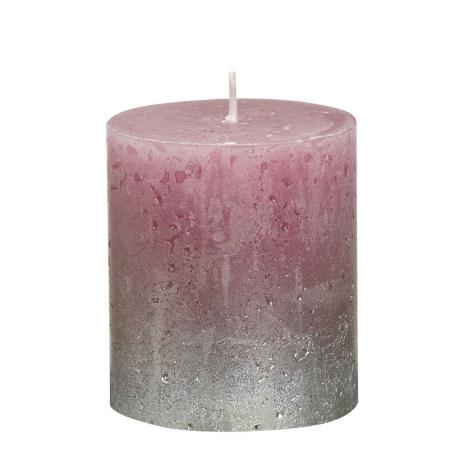 Bolsius Old Pink Rustic Faded Champagne Metallic Pillar Candle 8cm x 7cm  £4.04