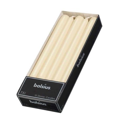 Bolsius Ivory Dinner Candles (Pack of 10)  £6.29