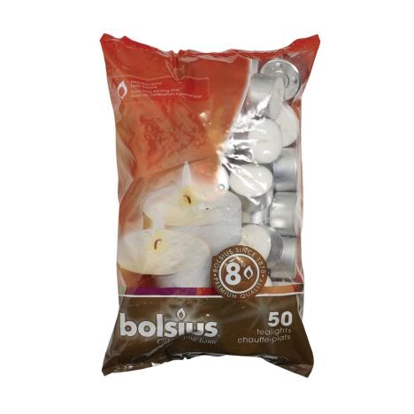 Bolsius Silver Cup 8 Hour Tealights (Pack of 50)  £9.89