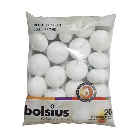 Bolsius White Floating Candles (Pack of 20)  £8.54