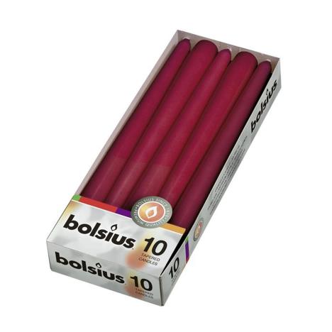 Bolsius Wine Red Tapered Candles (Pack of 10)  £6.29