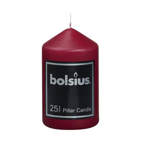 Bolsius Wine Red Pillar Candle 10cm x 6cm  £2.60