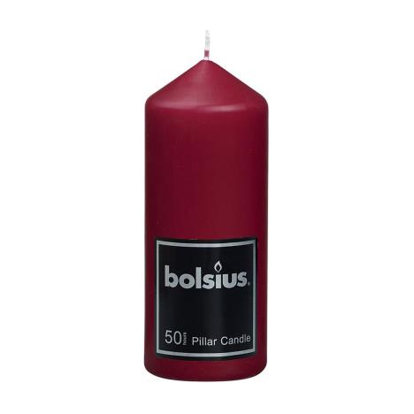 Bolsius Wine Red Pillar Candle 15cm x 6cm  £4.04