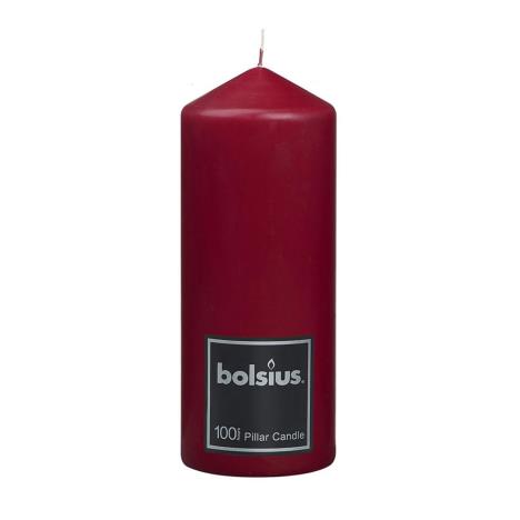 Bolsius Wine Red Pillar Candle 20cm x 6cm  £5.39