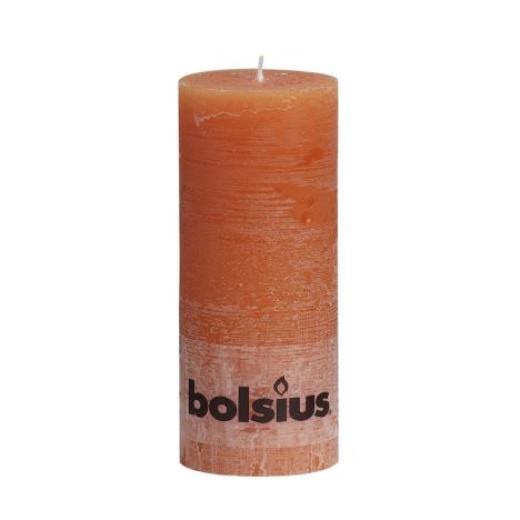 Bolsius Orange Rustic Pillar Candle 19cm x 7cm  £6.29