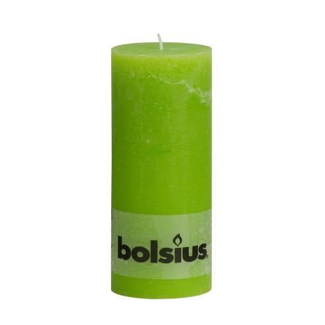 Bolsius Lime Rustic Pillar Candle 19cm x 7cm  £6.22