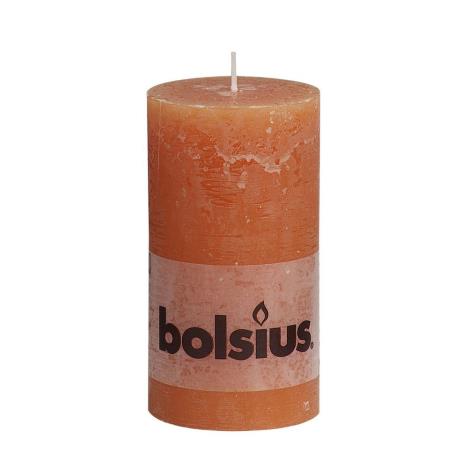 Bolsius Orange Rustic Pillar Candle 13cm x 7cm  £4.04