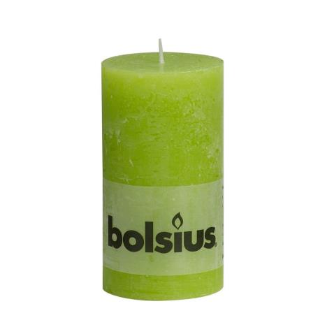 Bolsius Lime Rustic Pillar Candle 13cm x 7cm  £4.29