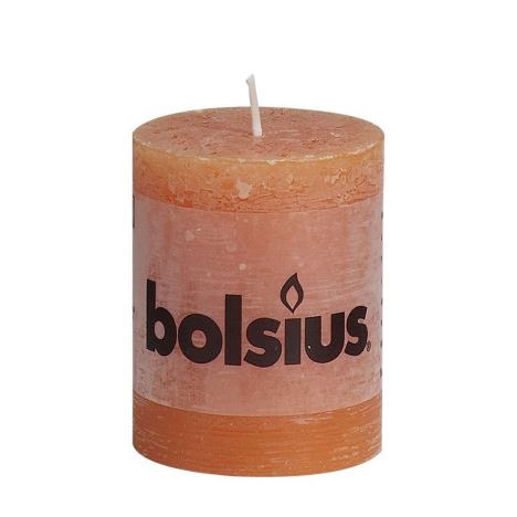 Bolsius Orange Rustic Pillar Candle 8cm x 7cm  £2.69