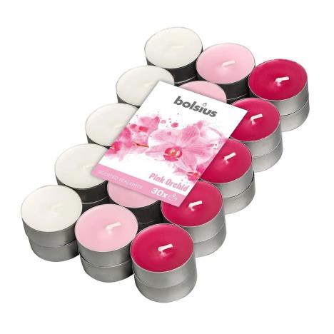 Bolsius Pink Orchid 4 Hour Tealights (Pack of 30)  £7.19