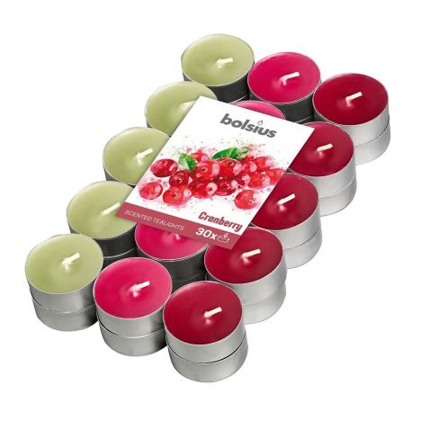 Bolsius Cranberry 4 Hour Tealights (Pack of 30)  £7.19