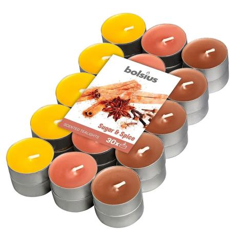 Bolsius Sugar & Spice 4 Hour Tealights (Pack of 30)  £7.19