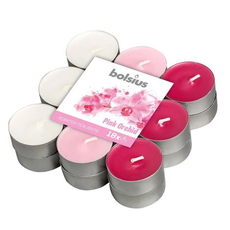 Bolsius Pink Orchid 4 Hour Tealights (Pack of 18)  £4.94