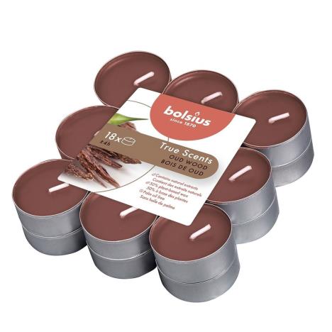 Bolsius Oud Wood 4 Hour Tealights (Pack of 18)  £4.72