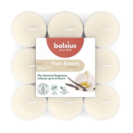 Bolsius Vanilla 6 Hour Tealights (Pack of 18)  £5.84