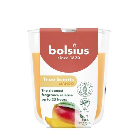 Bolsius Mango True Scents Small Glass Jar Candle  £3.95