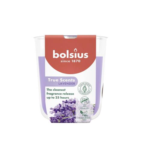 Bolsius Lavender True Scents Small Glass Jar Candle  £3.95