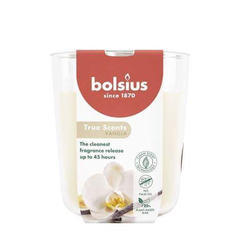 Bolsius Vanilla True Scents Medium Glass Jar Candle  £5.84