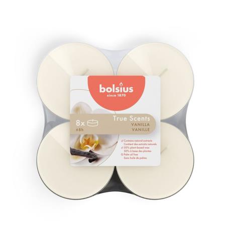 Bolsius Vanilla 8 Hour Maxi Tealights (Pack of 8)  £3.55