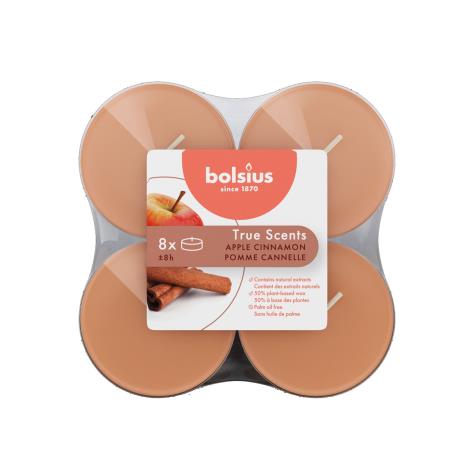 Bolsius Apple Cinnamon 8 Hour Maxi Tealights (Pack of 8)  £3.59