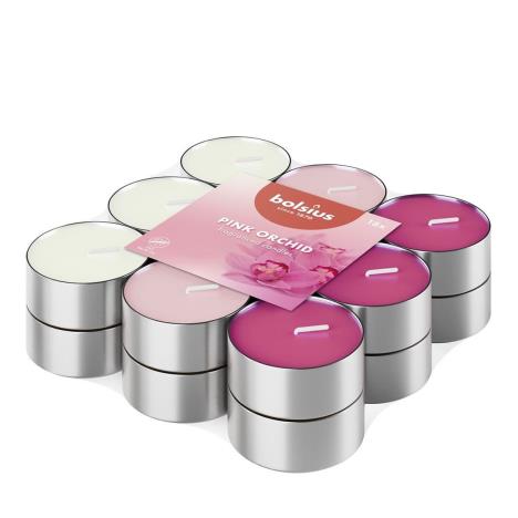 Bolsius Pink Orchid 4 Hour Tealights (Pack of 18)  £3.55