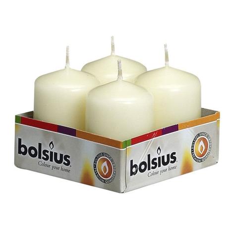 Bolsius Ivory Pillar Candles 6cm x 4cm (Pack of 4)  £4.49