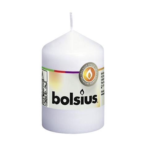 Bolsius White Pillar Candle 8cm x 6cm  £2.24