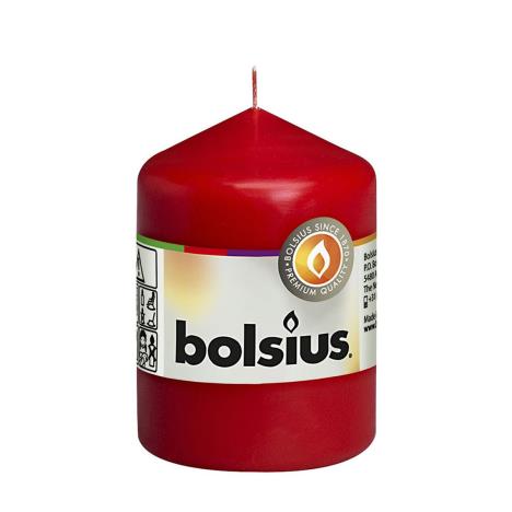 Bolsius Red Pillar Candle 8cm x 6cm  £2.24